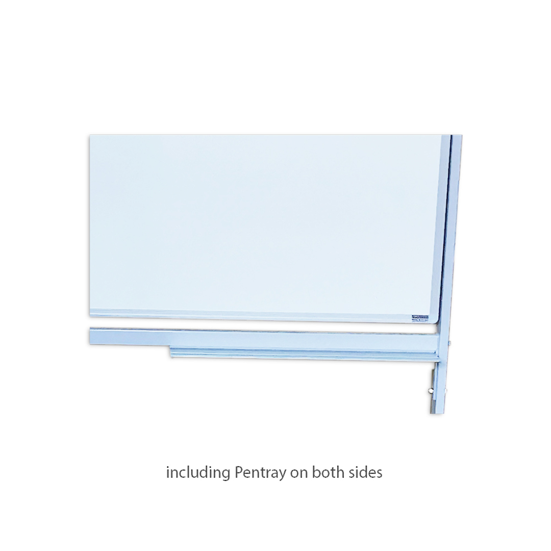 PORCELAIN WHITEBOARD + PIVOTING MOBILE STAND | Double Sided image 4